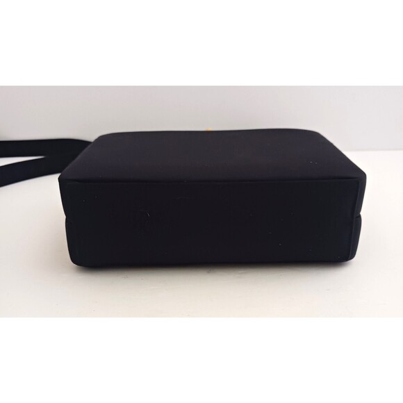 VTG Jay Herbert Blk Box Bag Brushed Gold Top Clasp Crossbody Strap Made Korea - Picture 13 of 14